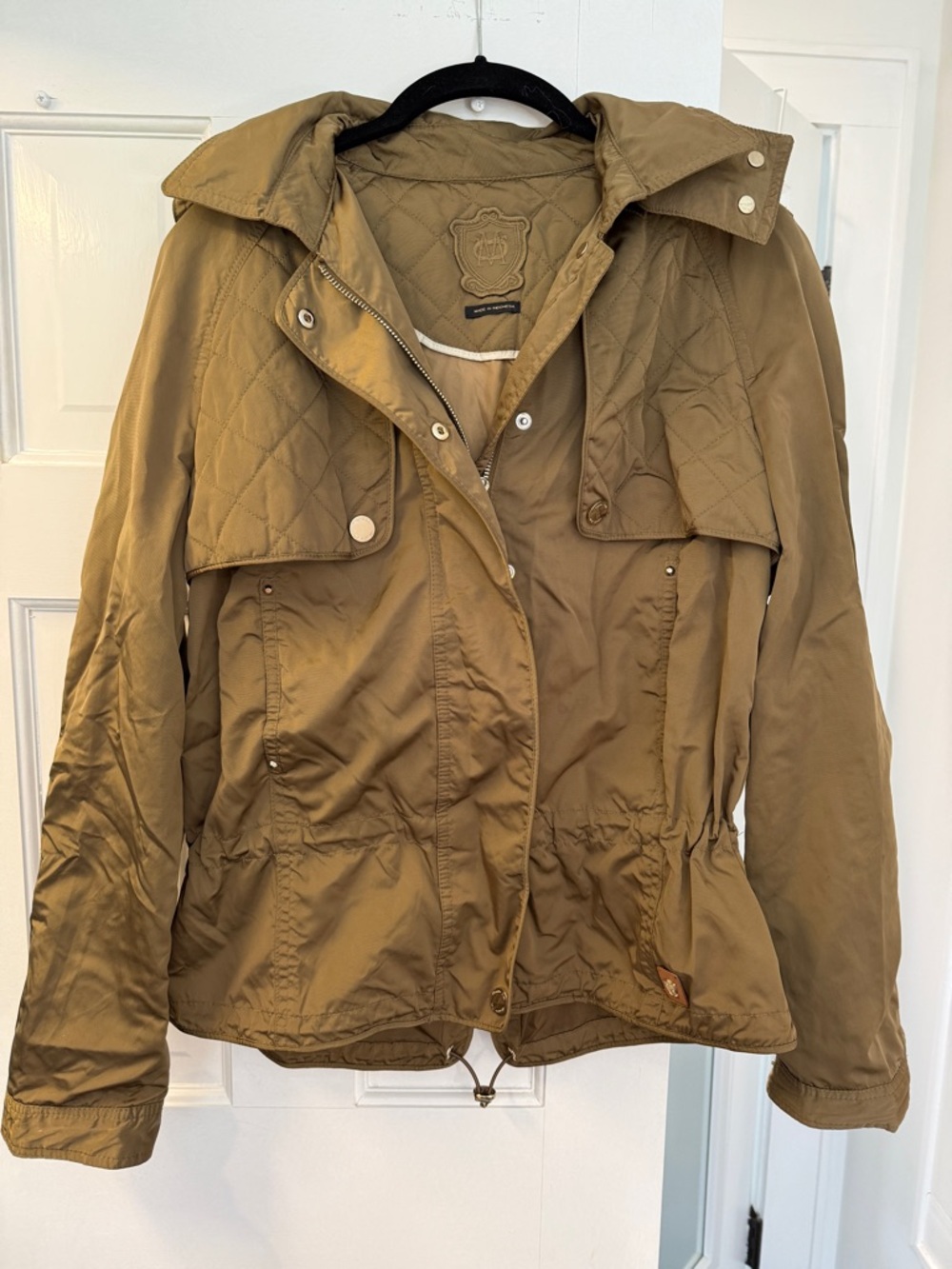 Massimo Dutti windbreaker parka with hood- Khaki